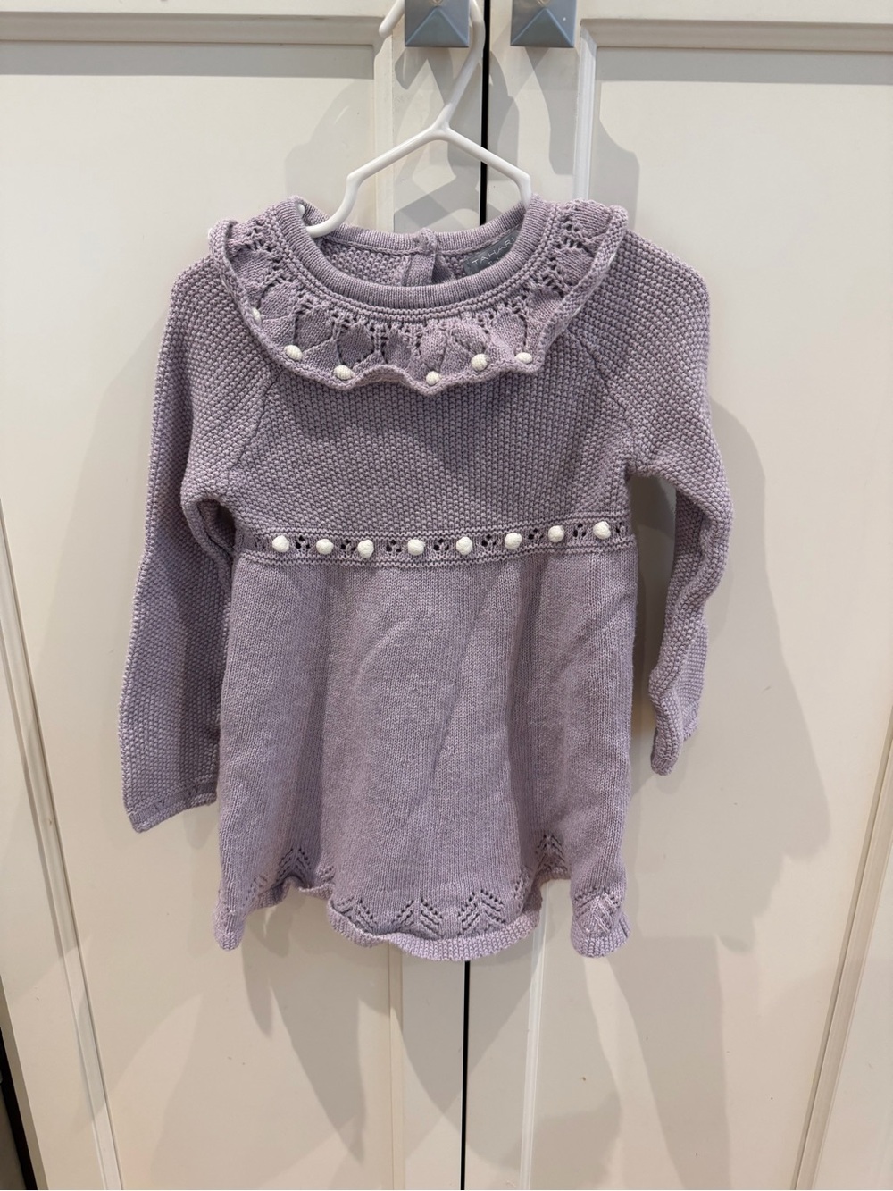 Tahari baby 24m lilac Knit Long Sleeve dress